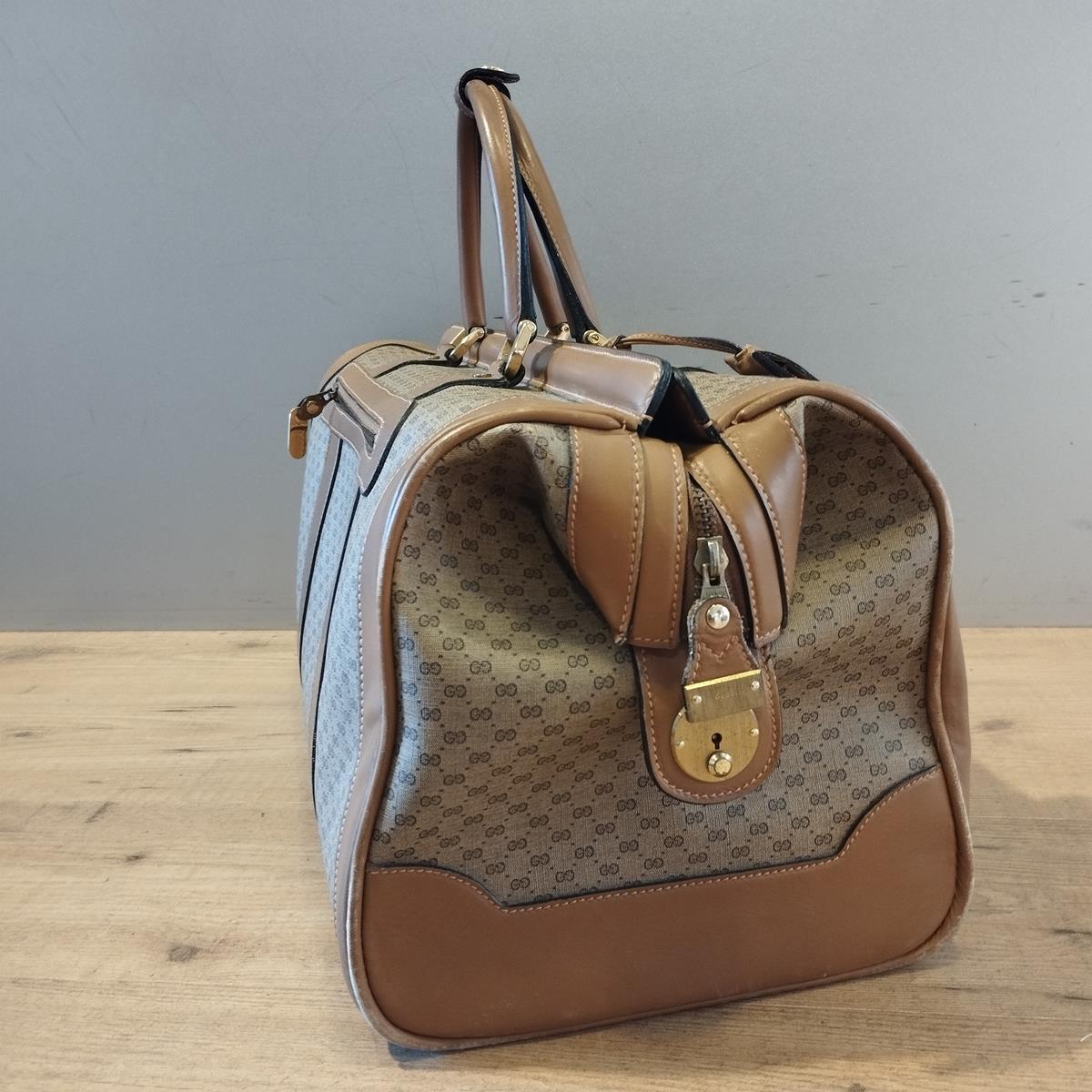 40s/50s Rare Gucci Vintage Travel Bag In Good Condition For Sale In Gazzaniga (BG), IT