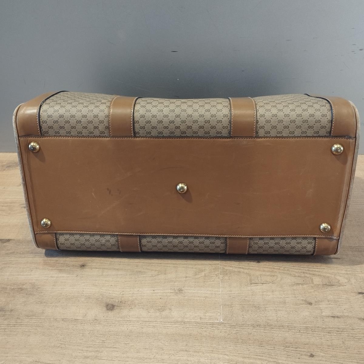 40s/50s Rare Gucci Vintage Travel Bag For Sale 4