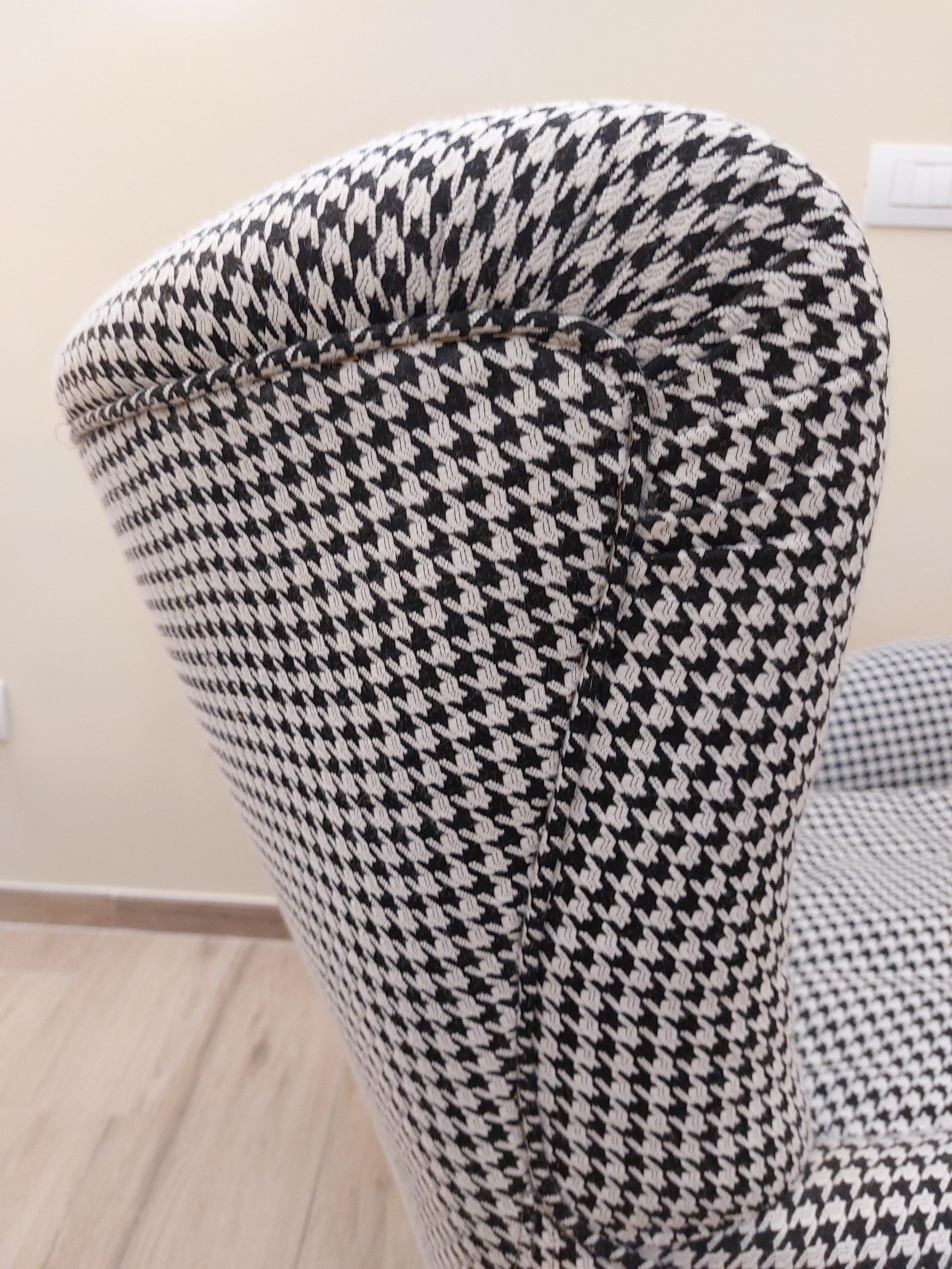 '40s Armchair with New Houndstooth Upholstery 2