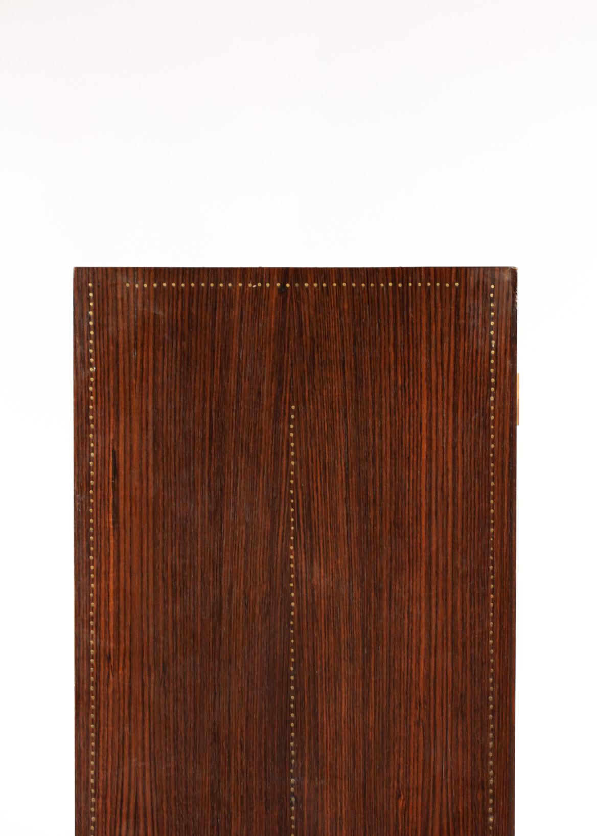 40's Cabinet by French Designer Andre Sornay Mahogany and Copper Art Deco For Sale 13