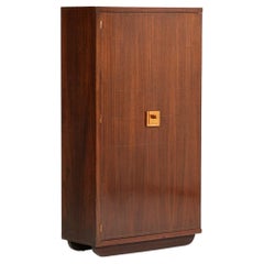 40's Cabinet by French Designer Andre Sornay Mahogany and Copper Art Deco