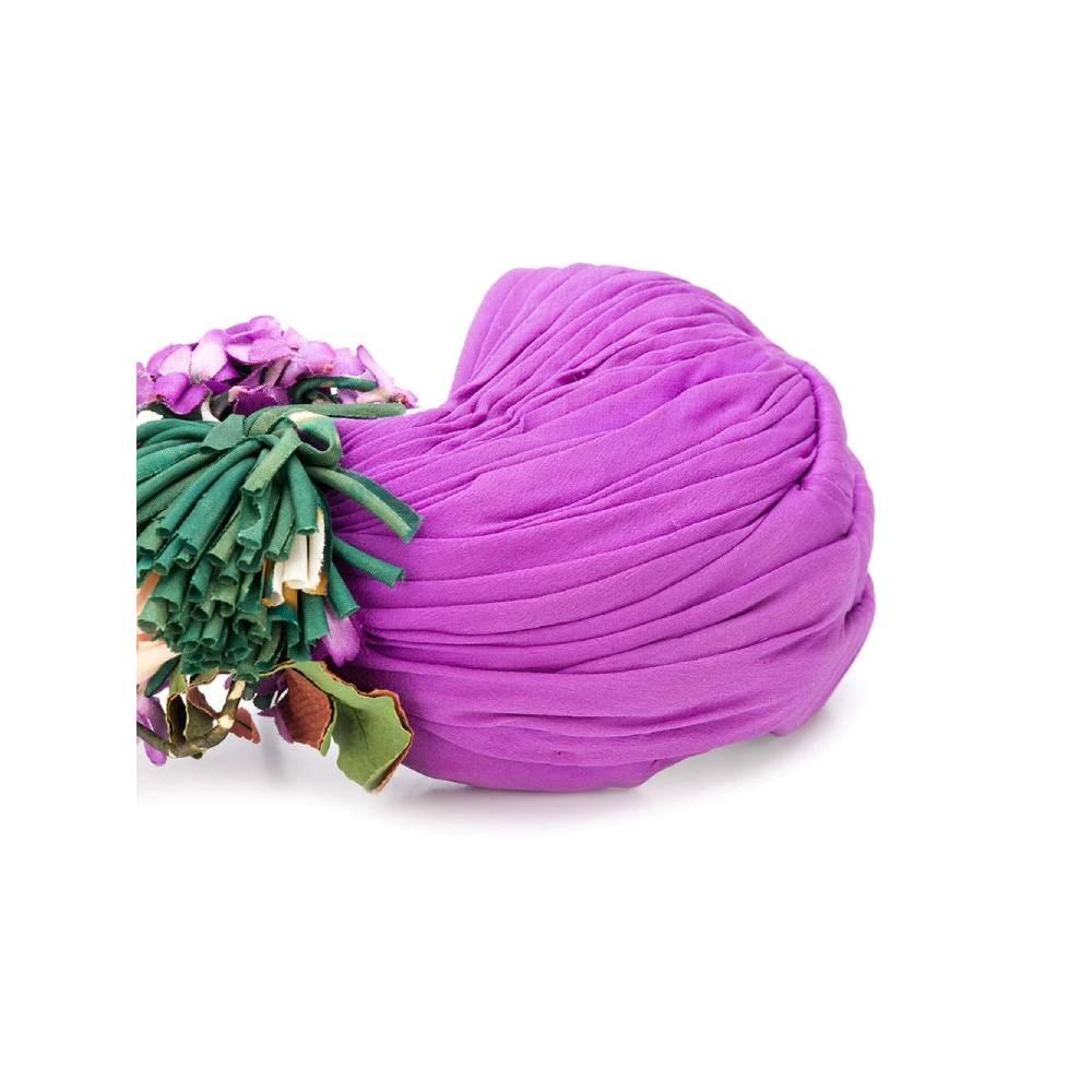 40s Cesare Canessa Vintage violet pleated silk headgear For Sale at 1stDibs braces headgear 1960s