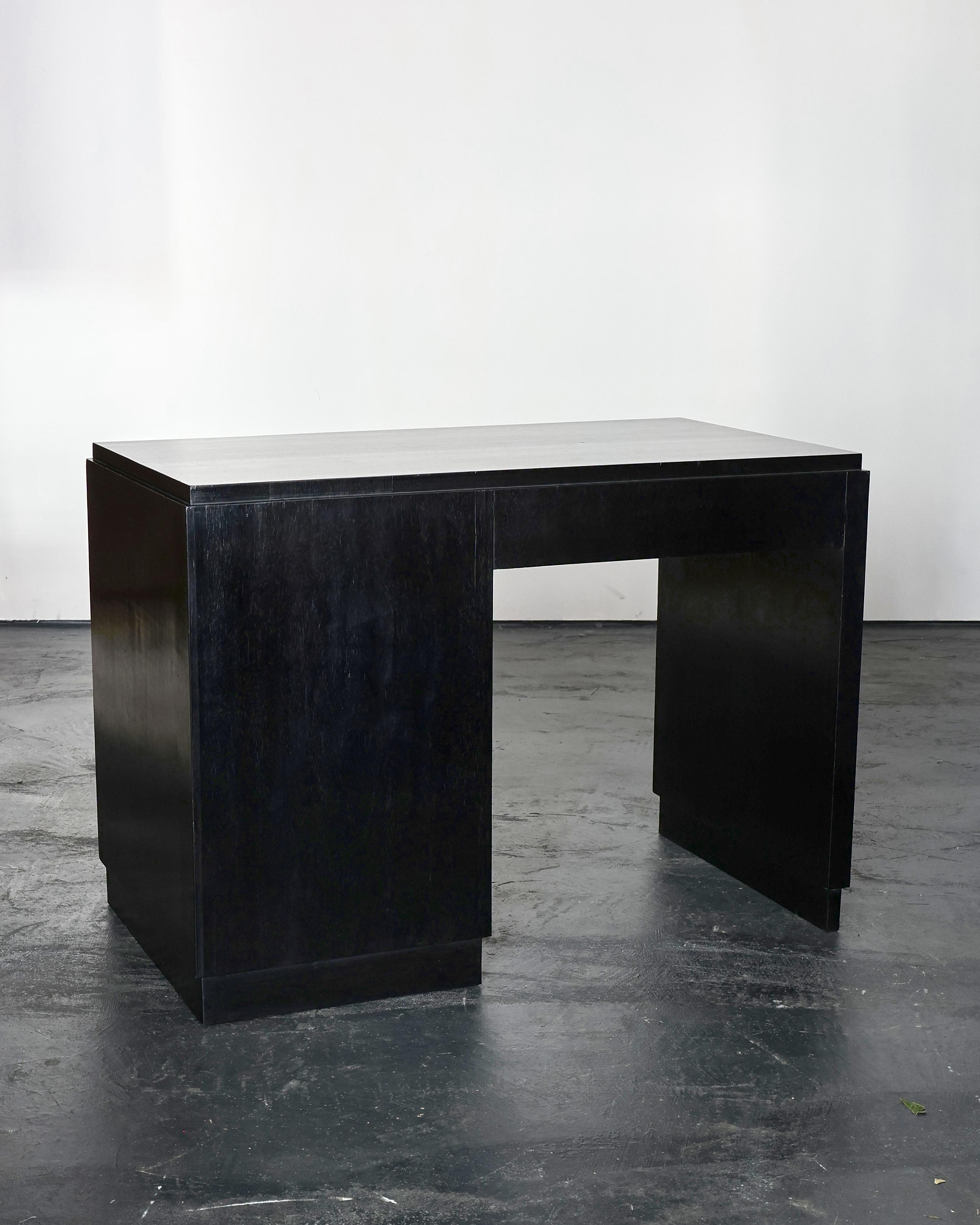 40s French Ebonised Modernist Desk In Good Condition For Sale In London, GB