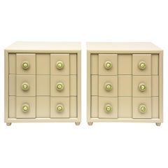 Used 40s Karpen Bachelor Chests w/ Original Apple Green Ceramic Handles - 2 Available