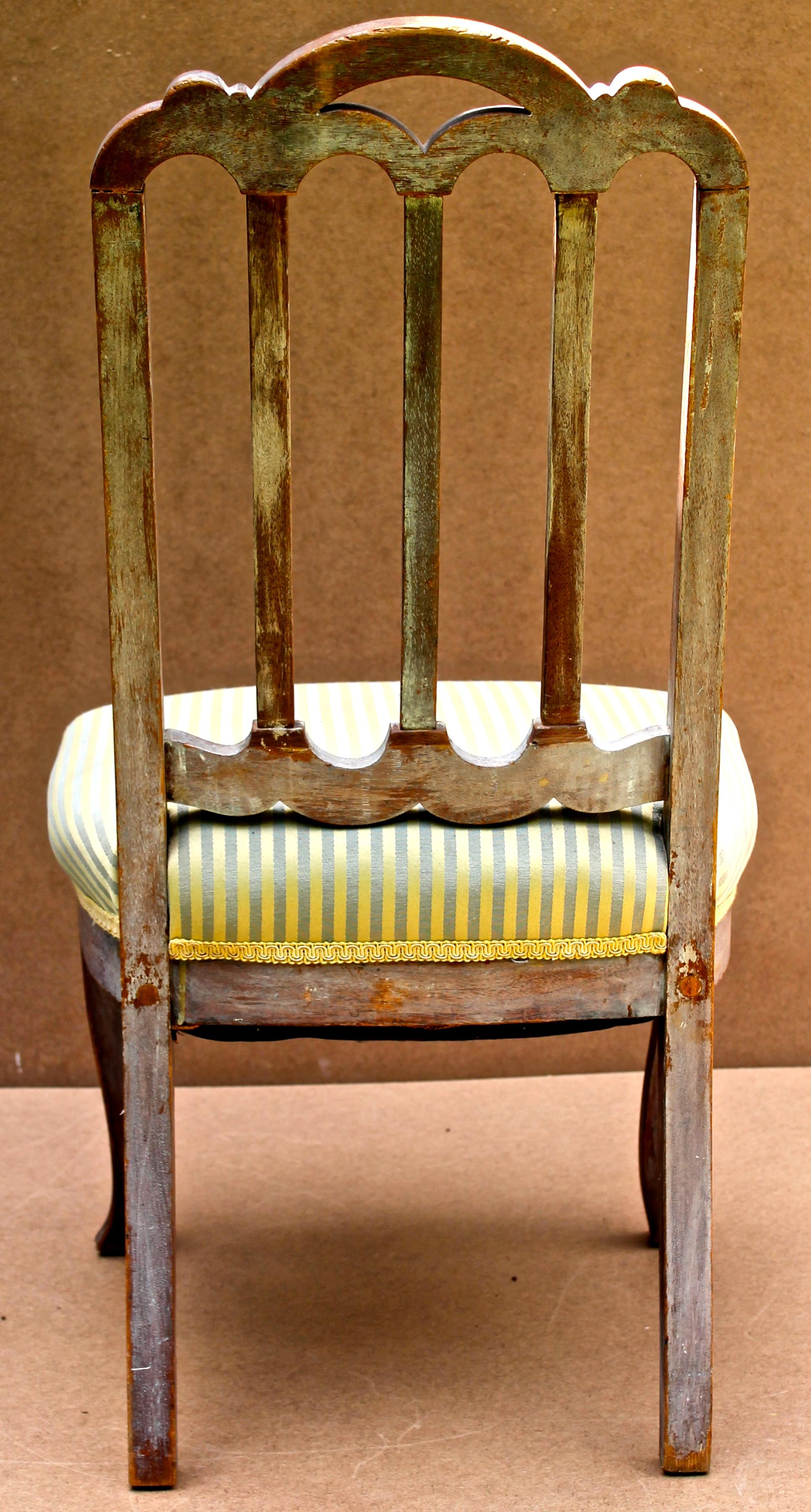 Chaises d'appoint en chêne blanc chauffé des années 1940 de style Louis XV Bon état - En vente à Sharon, CT