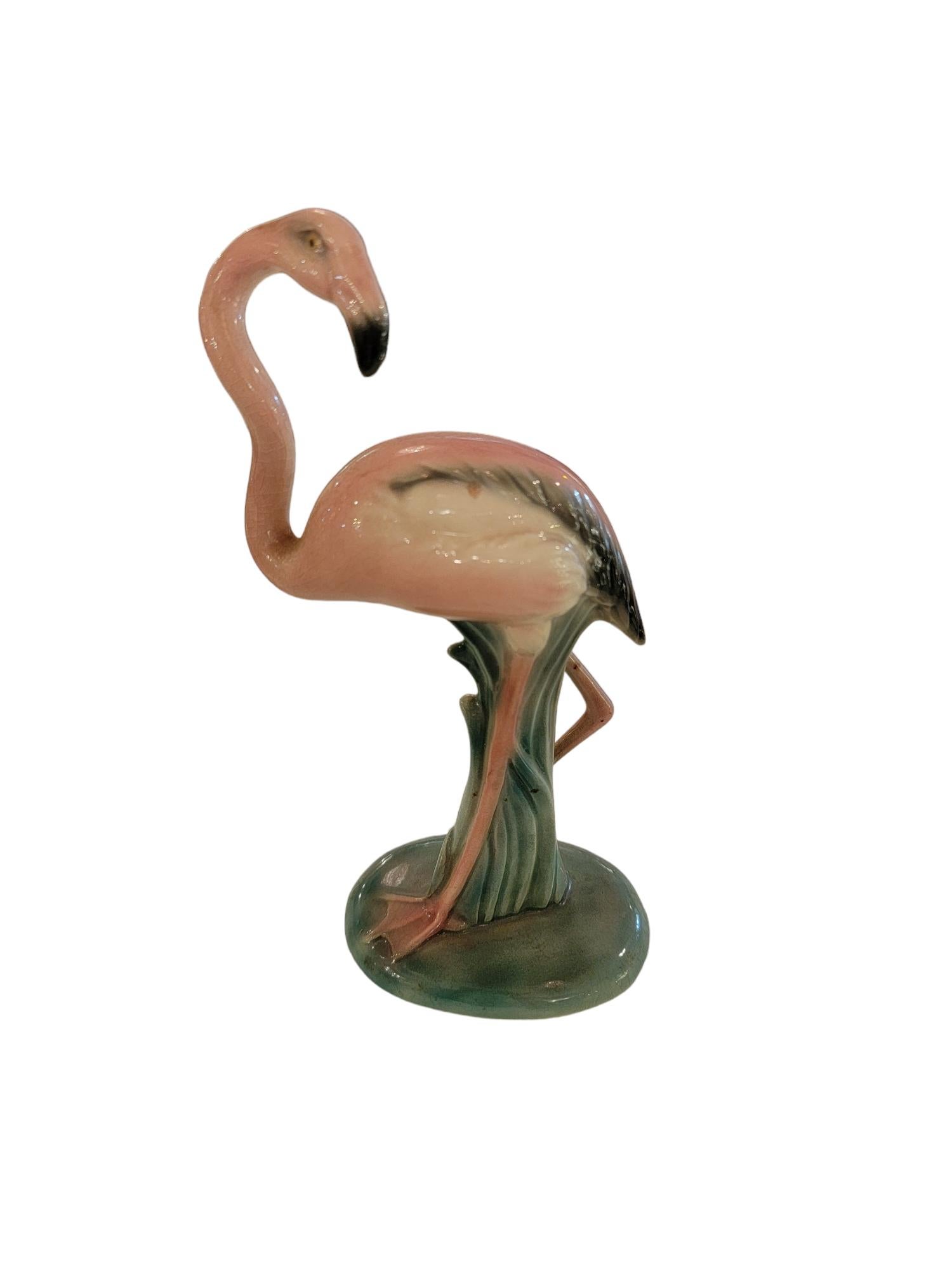 40er Jahre Will George California Pottery Flamingos Gruppe von Siebenern (Töpferwaren) im Angebot