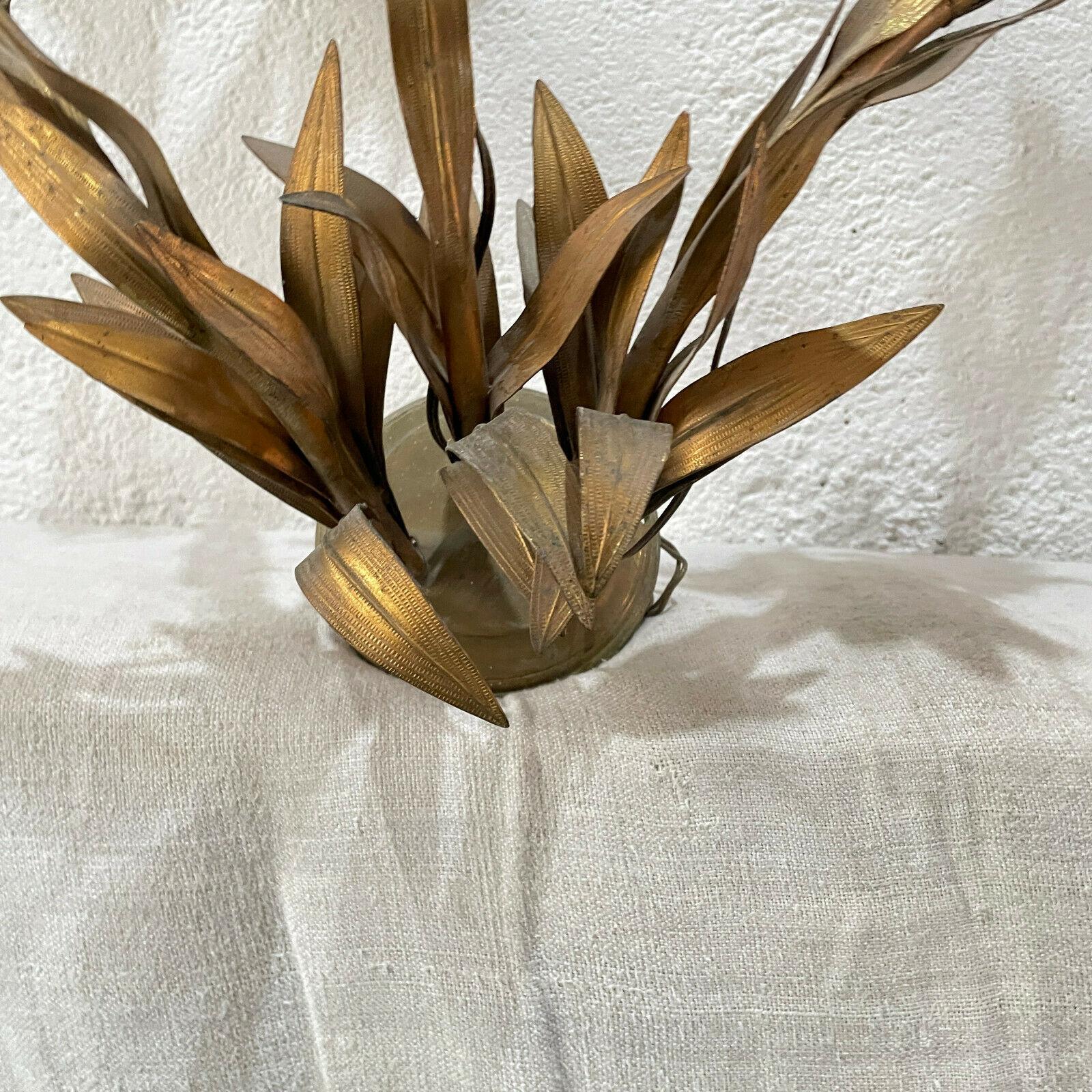 40s XL French 11 Light Gilt Bronze Floral Form Wall Lamp/Sconce by Maison Jansen For Sale 5