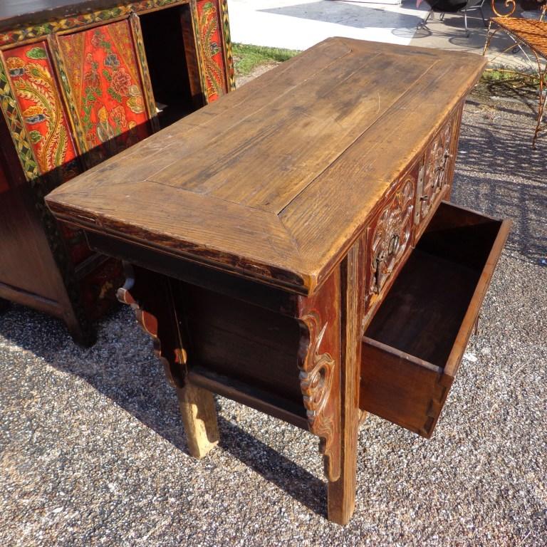 Late 19th Century 19th Century Qing Antique Chinese Alter Console For Sale