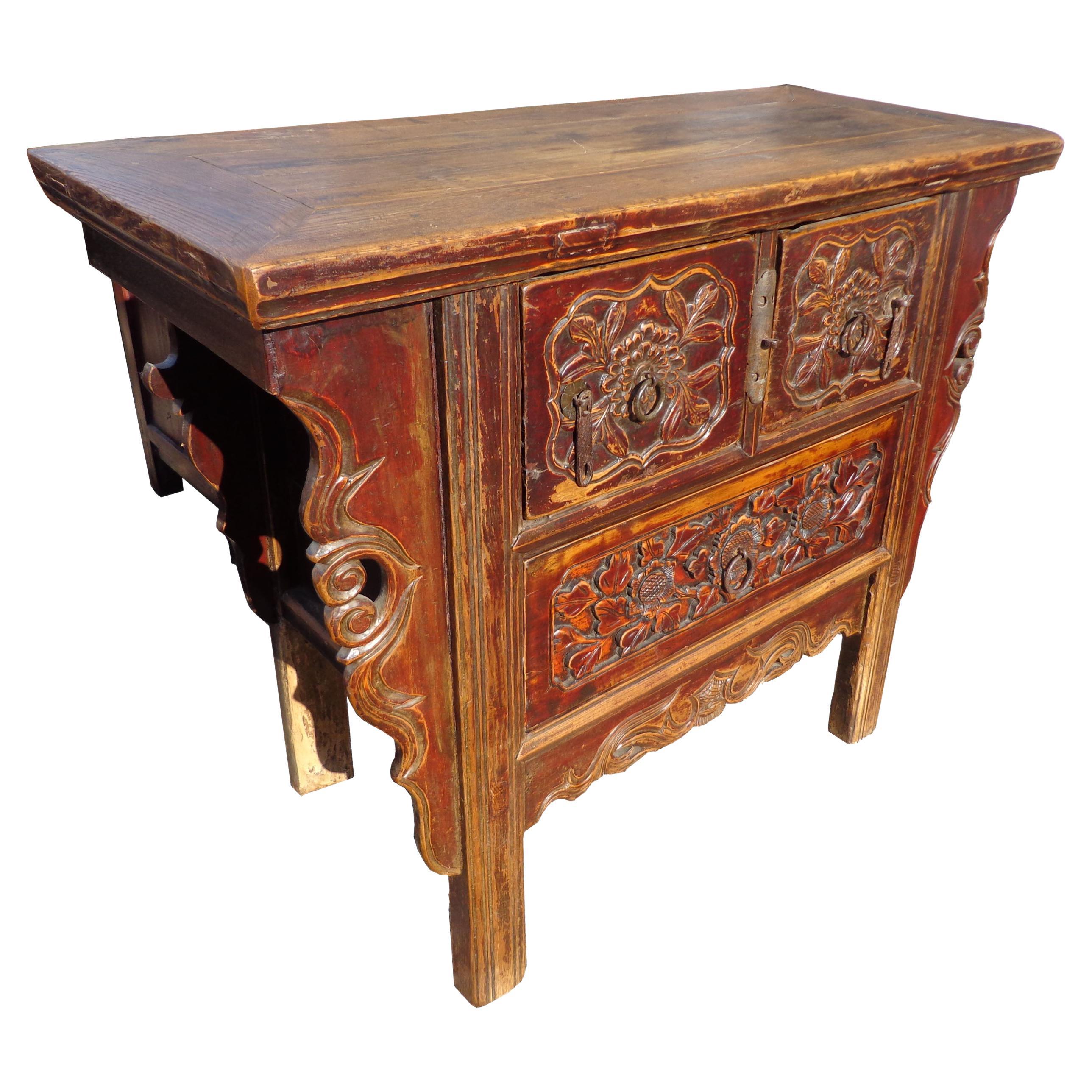 19th Century Qing Antique Chinese Alter Console