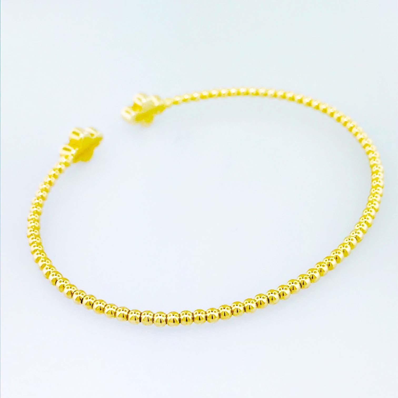 Women's .41 Carat Diamond Fashion Bangle Bracelet in 14 Karat Yellow Gold