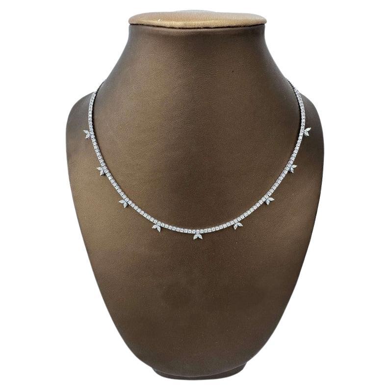 4.1 Carat Diamonds in 14K White Gold Necklace from the Classic Collection For Sale