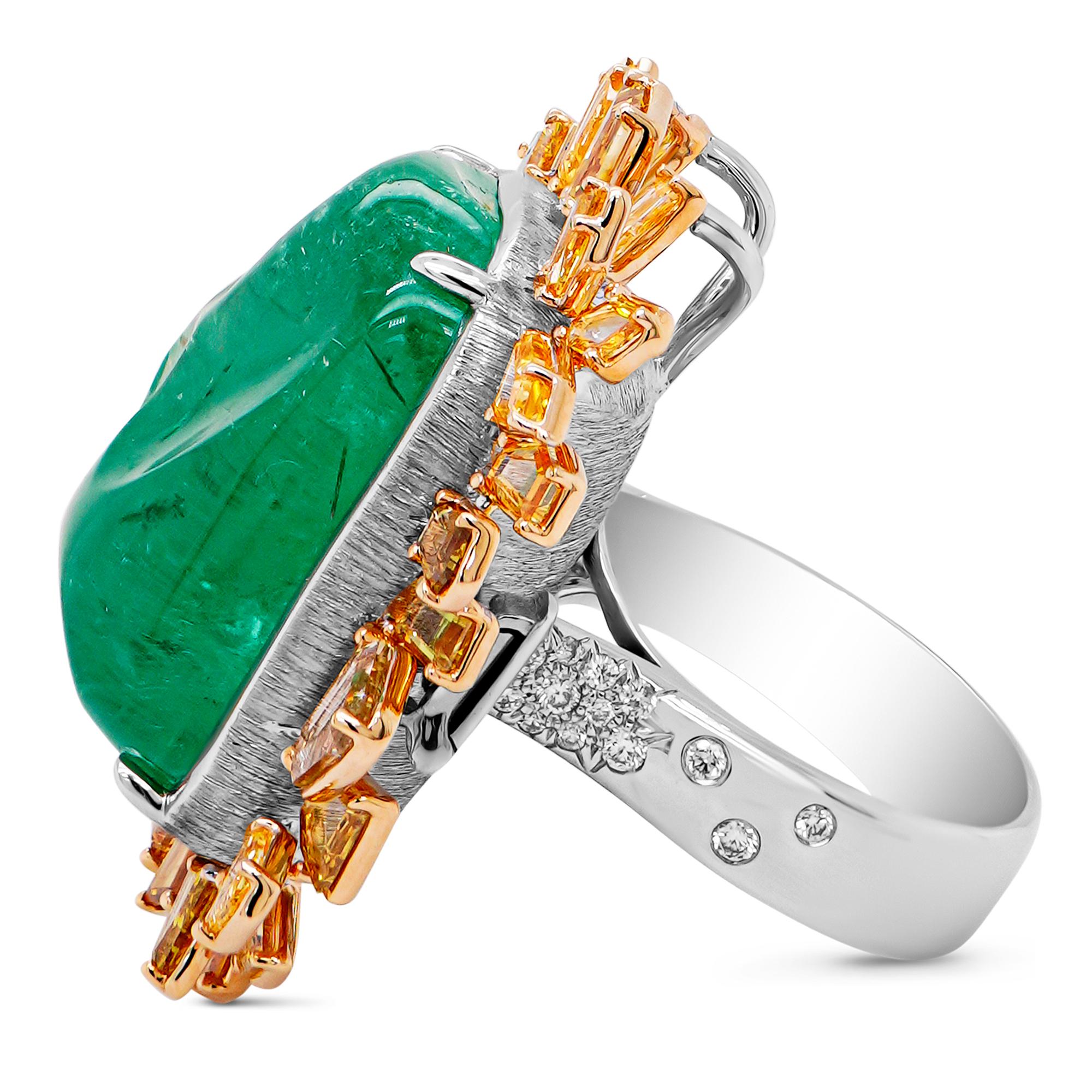 41 Carat Emerald & 4.37 Carat Fancy Color Diamond 