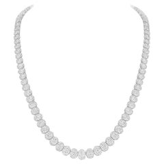 41 Carat GIA Certified Oval Cut Diamond Tennis Necklace