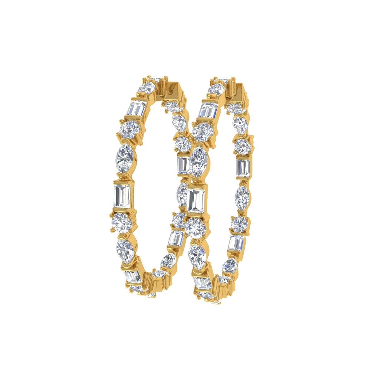 Cast from 18-karat gold, these exquisite earrings are handset with 4.10 carats of sparkling diamonds.

FOLLOW SPECTRUM JEWELS storefront to view the latest collection & exclusive pieces. Spectrum Jewels is proudly rated as a Top Seller on 1stdibs