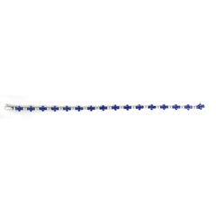 Pulsera de zafiro azul de 4,1 quilates