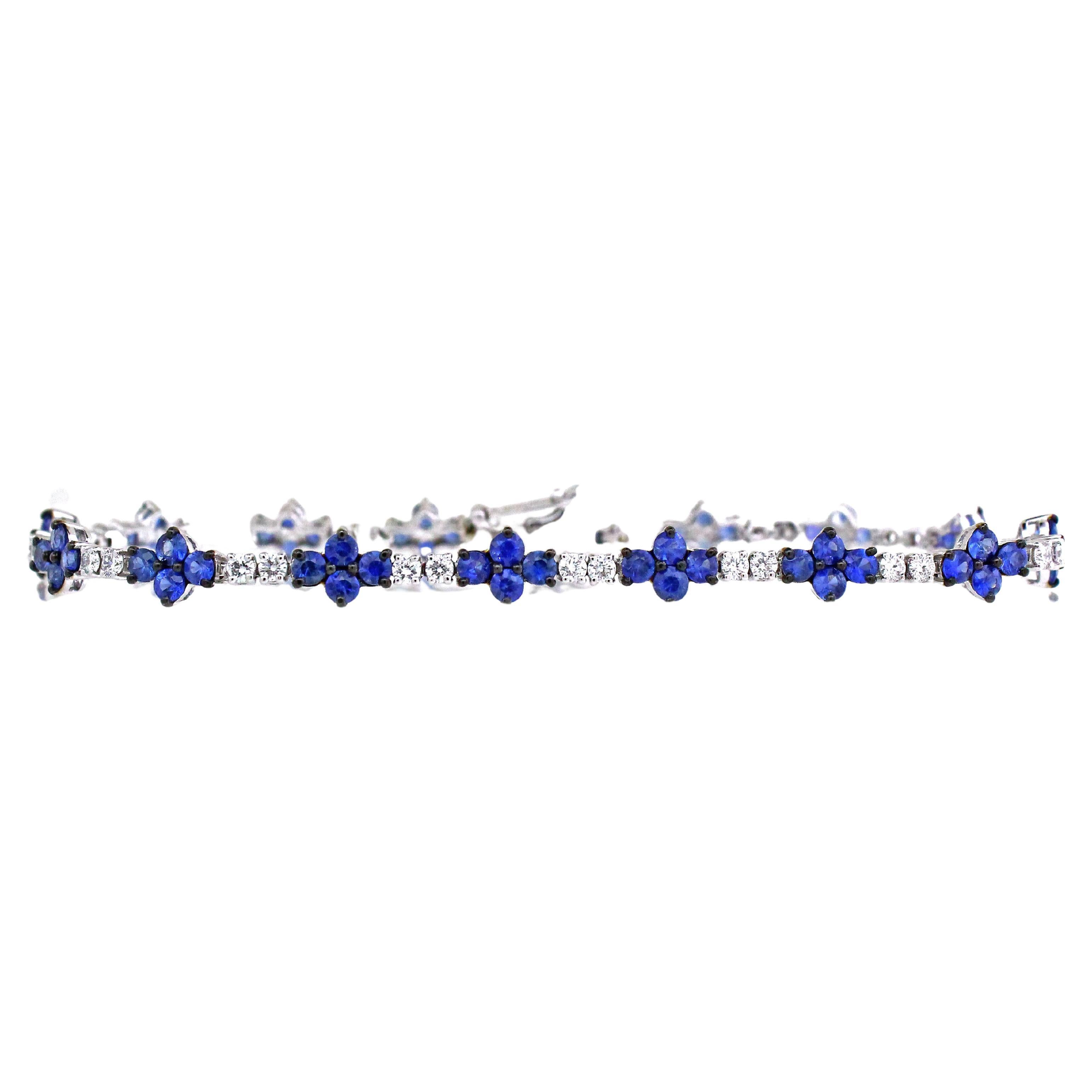 4.1 carats Blue Sapphire Bracelet For Sale