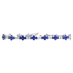 Bracelet de saphirs bleus 4,1 carats