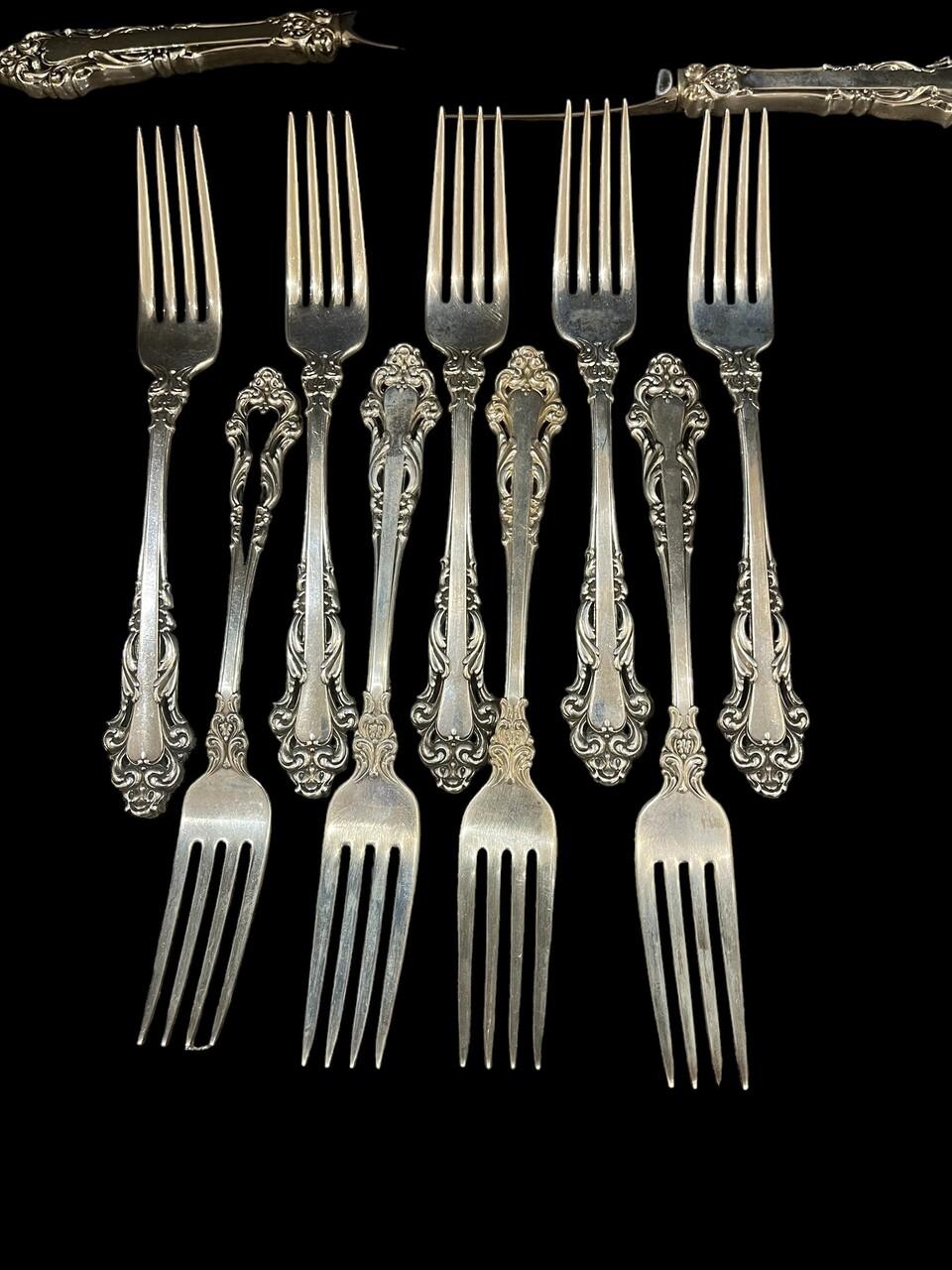 American Classical 41 Pcs Reed & Barton Mirrorstele Sterling Flatware