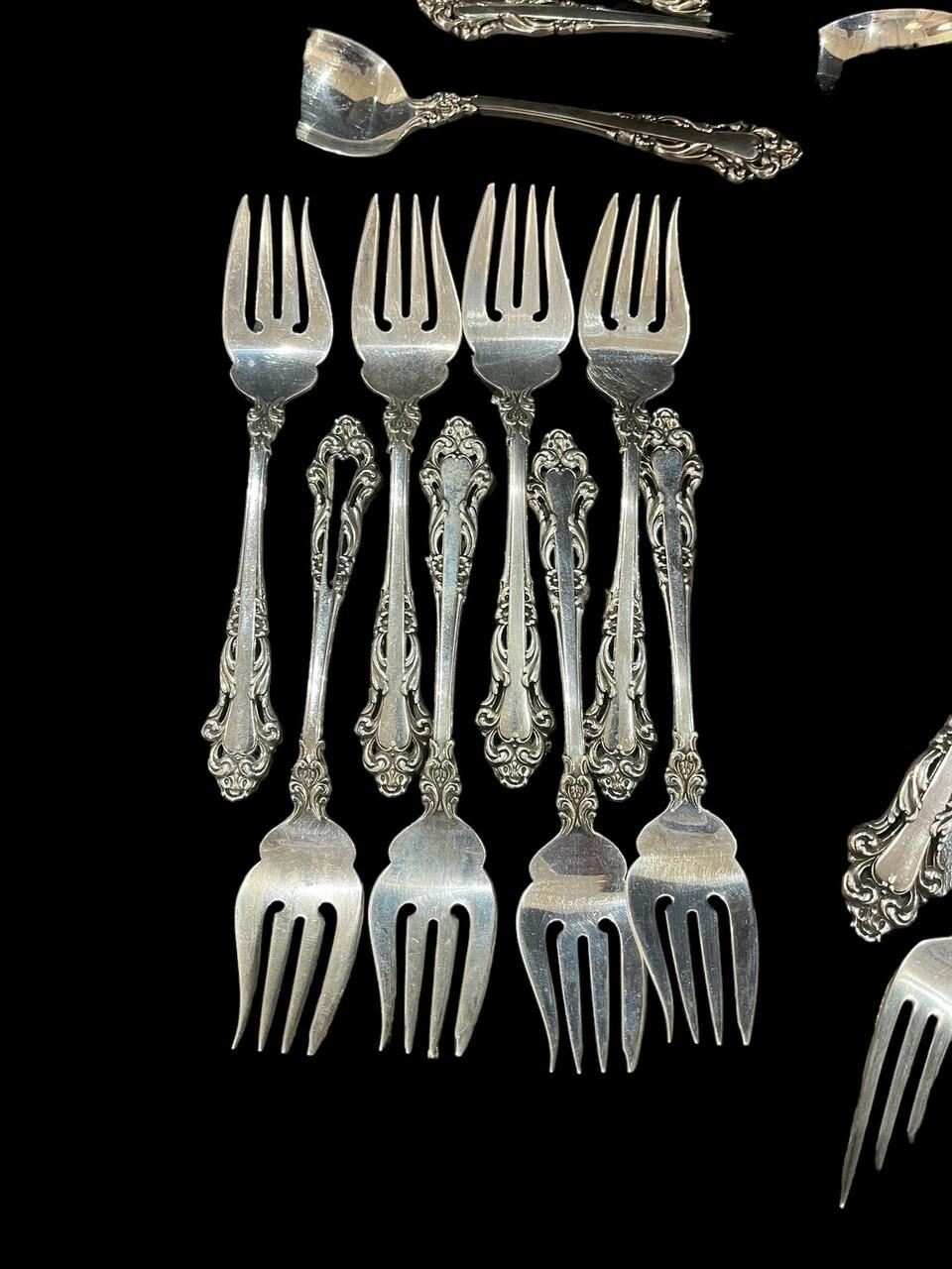 American 41 Pcs Reed & Barton Mirrorstele Sterling Flatware