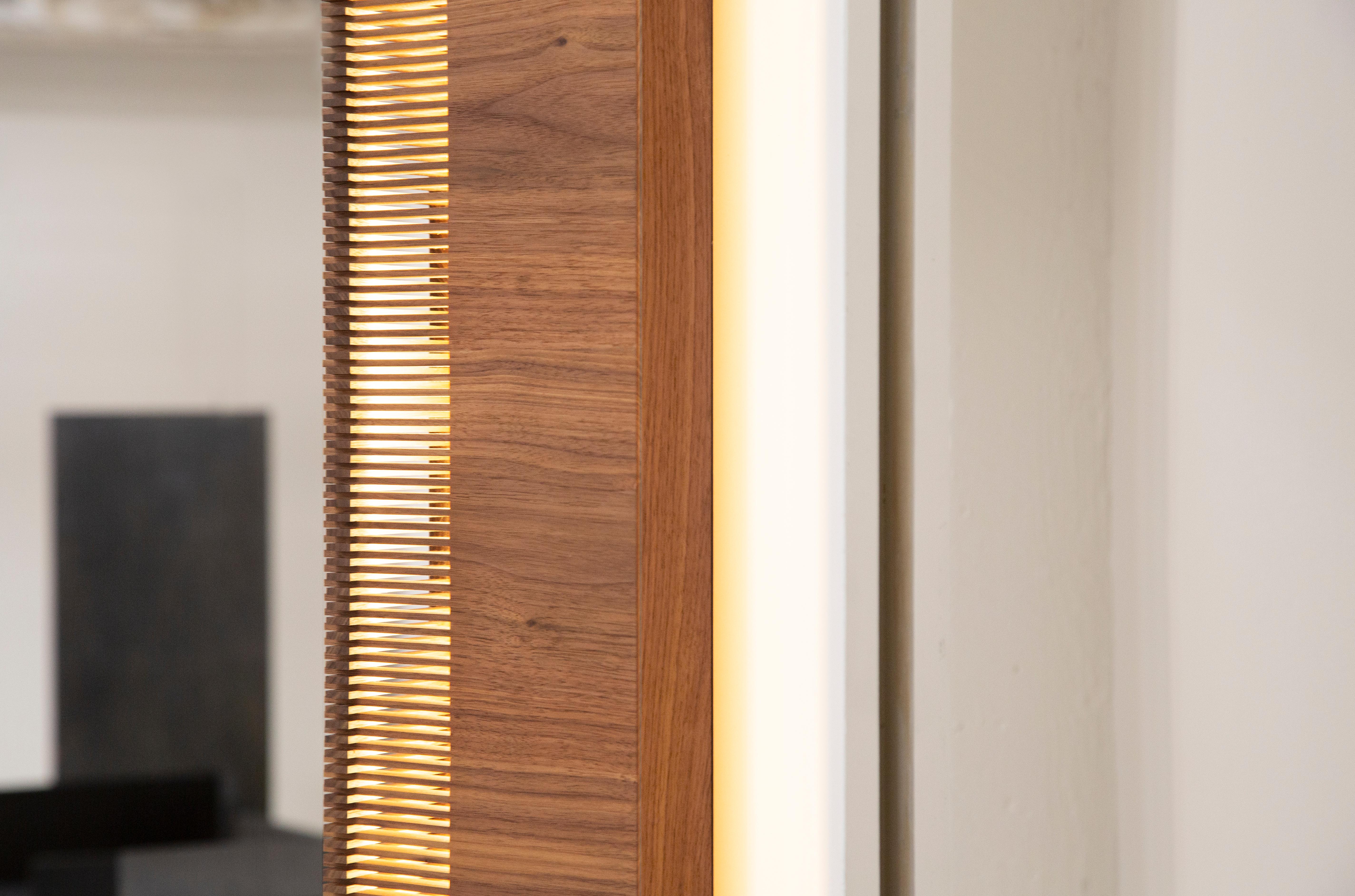 Modern Riviera Sconce in Oiled Walnut by May Furniture
