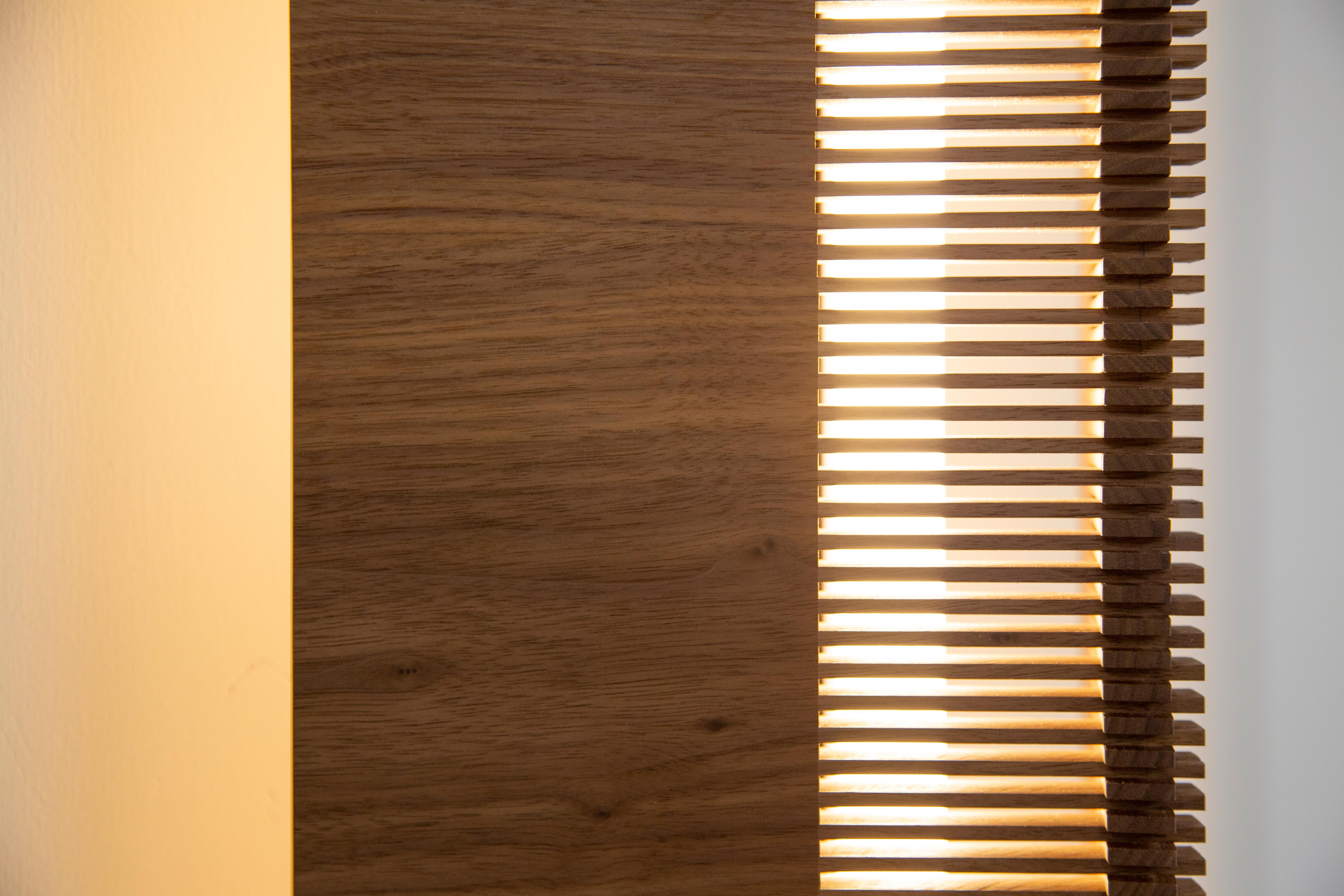 Contemporary Riviera Sconce in Oiled Walnut by May Furniture