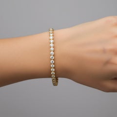 41 Round Diamond 14K (or 18k upon request) Yellow Gold Tennis Bracelet