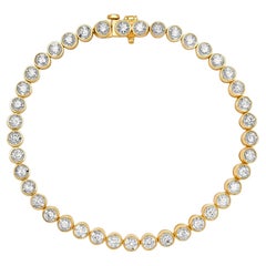 41 Round Diamond 14K (or 18k upon request) Yellow Gold Tennis Bracelet