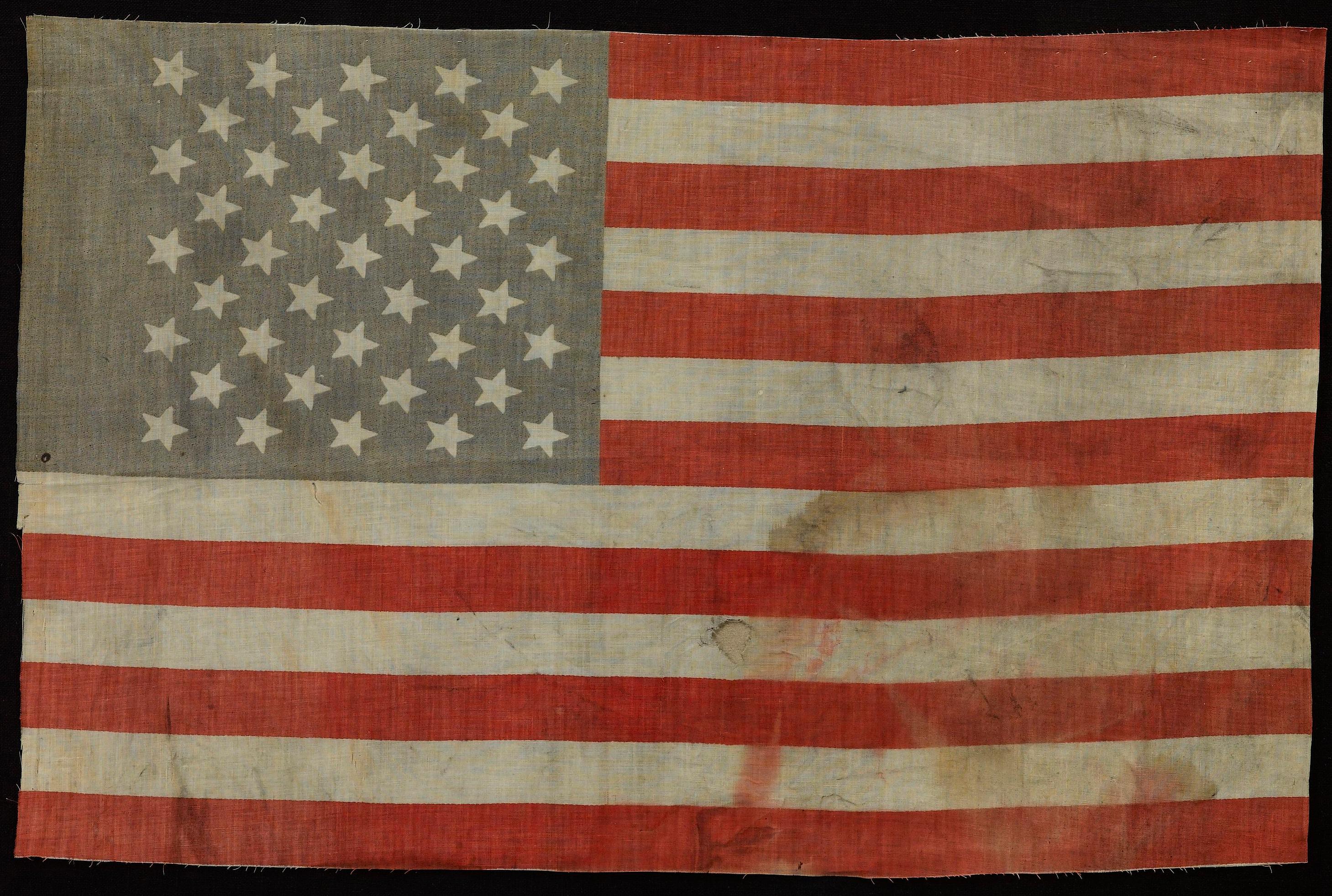 Late 19th Century 41-Star American Printed Flag, Celebrating Montana Statehood, 1889