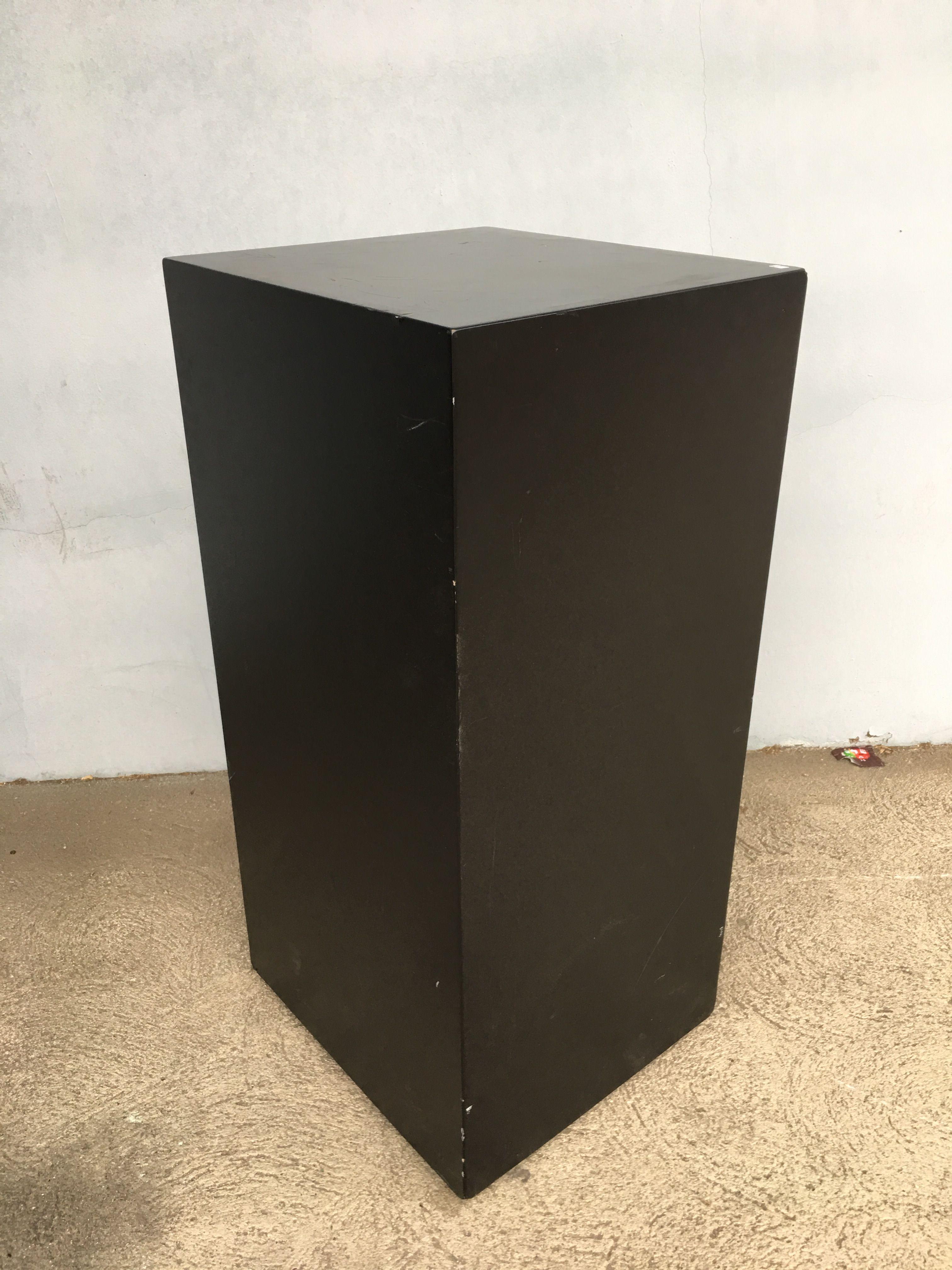 American Modernist Black Monolith Fiberglass Pedestal For Sale