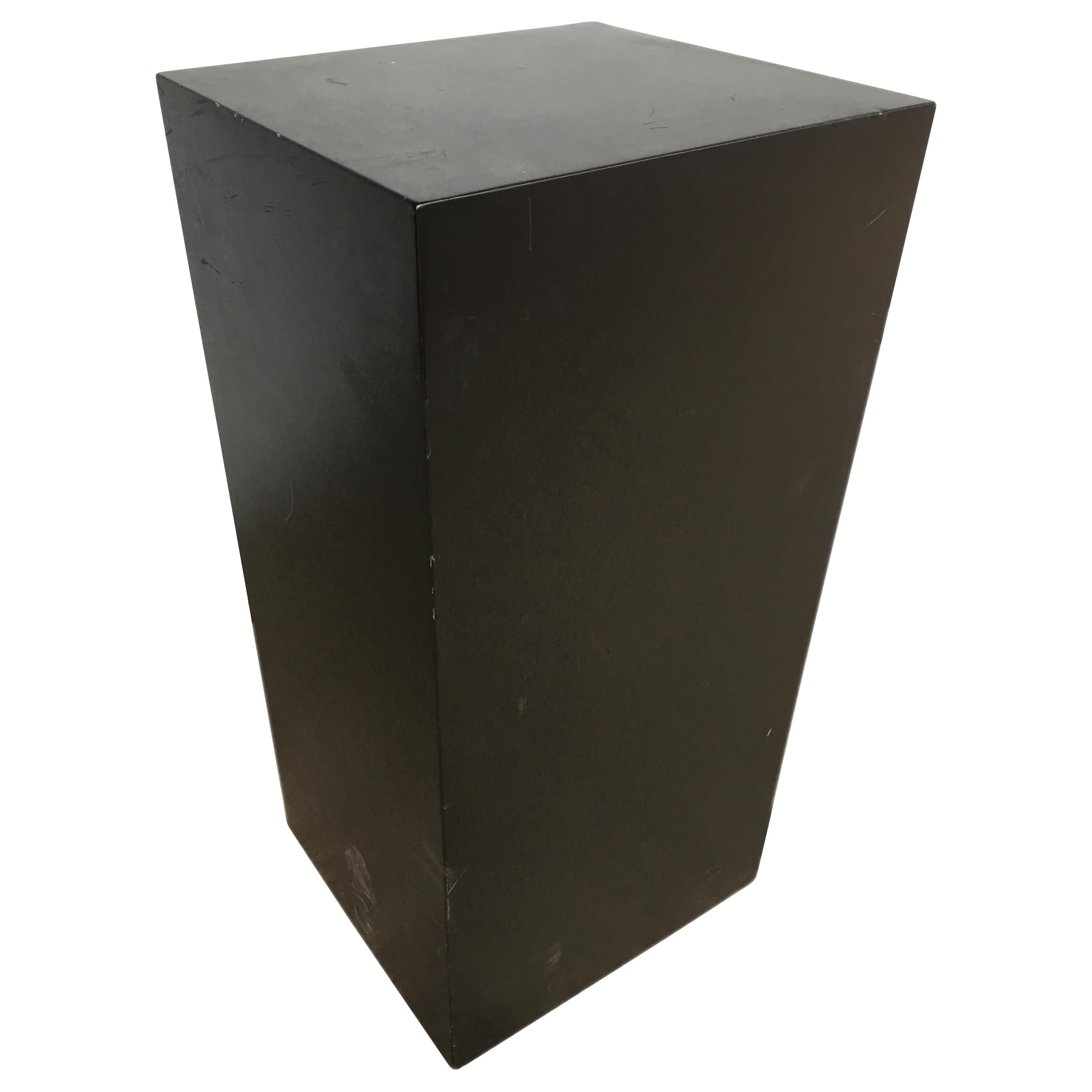 Modernist Black Monolith Fiberglass Pedestal For Sale