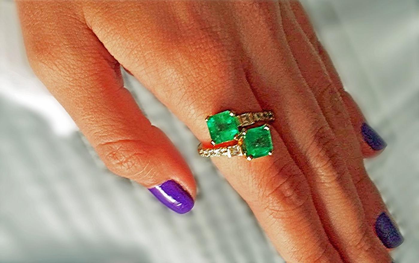 Colombian Emerald Diamond Bypass 