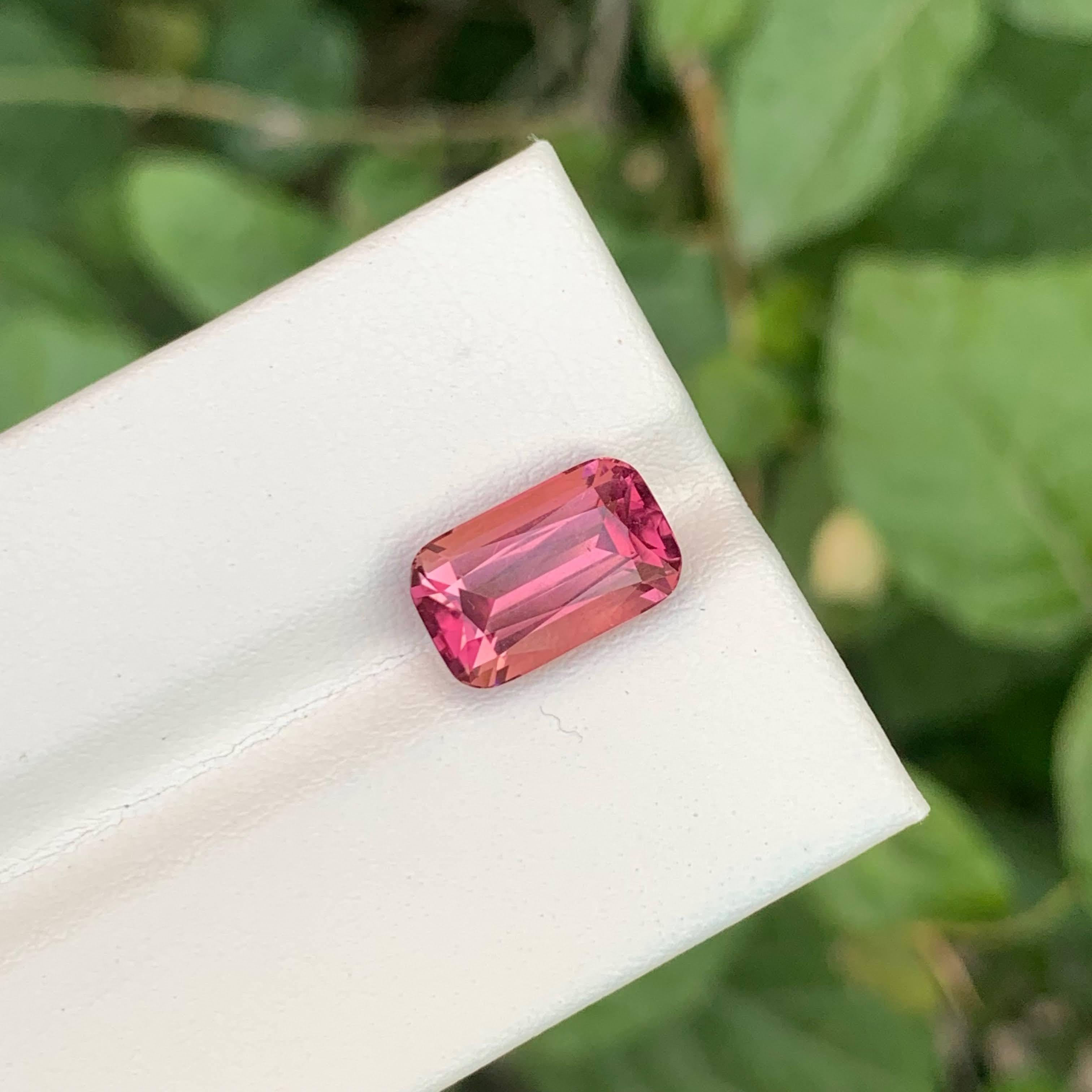 4,10 Karat Lose Rosa Turmalin Stein Cushion Cut Natürliche Afghani Edelstein (Kissenschliff) im Angebot