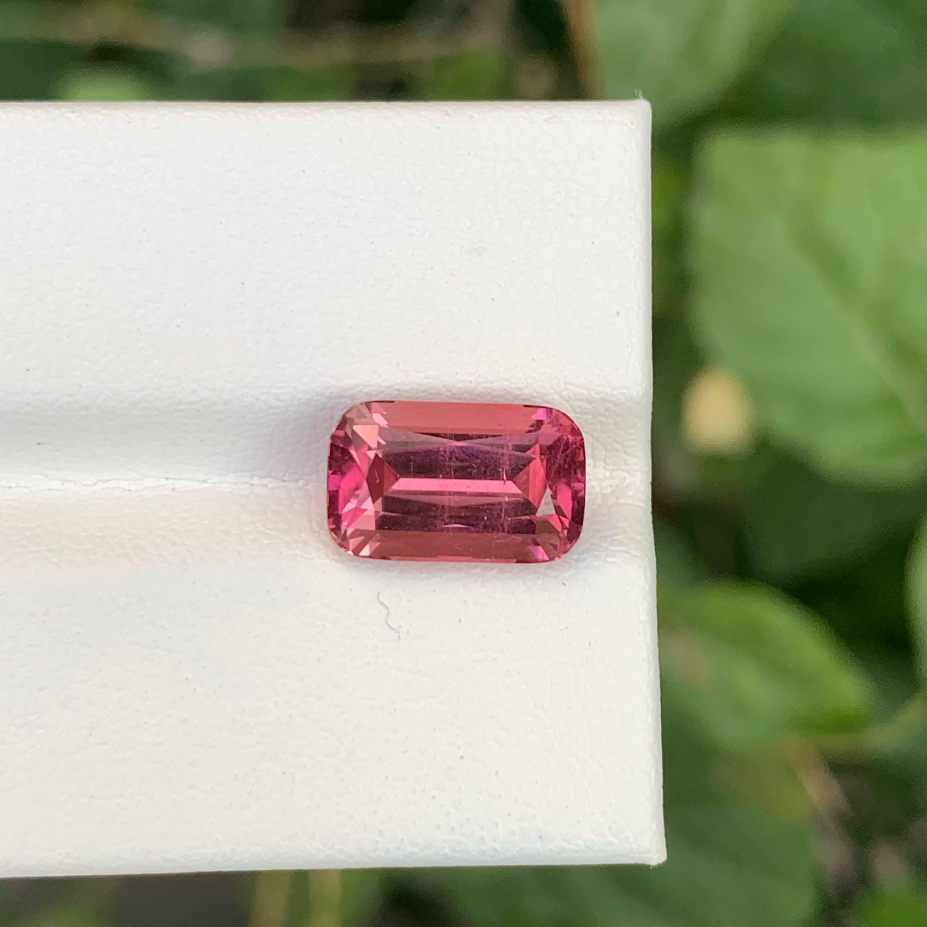 4,10 Karat Lose Rosa Turmalin Stein Cushion Cut Natürliche Afghani Edelstein im Angebot 2