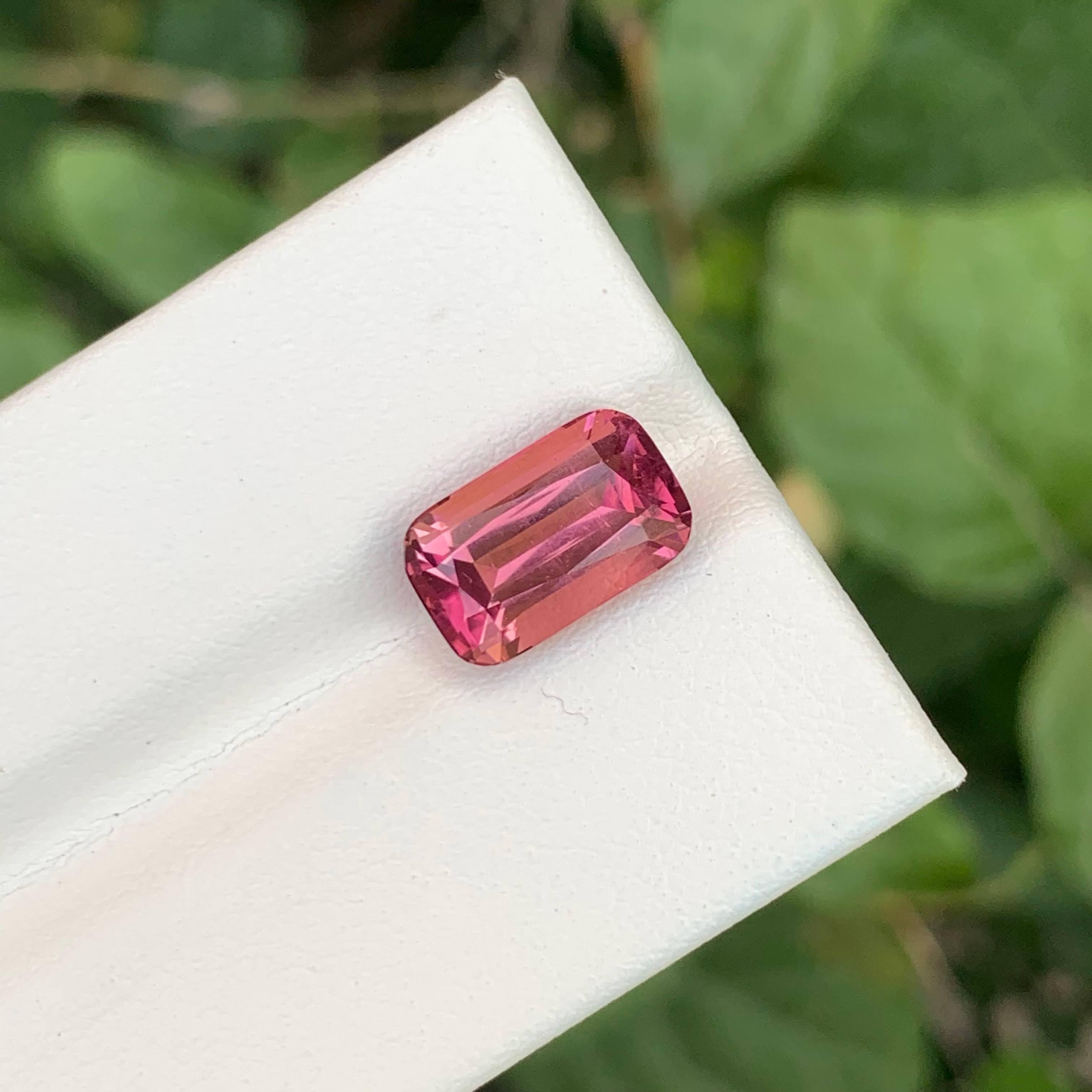 4,10 Karat Lose Rosa Turmalin Stein Cushion Cut Natürliche Afghani Edelstein im Angebot 3