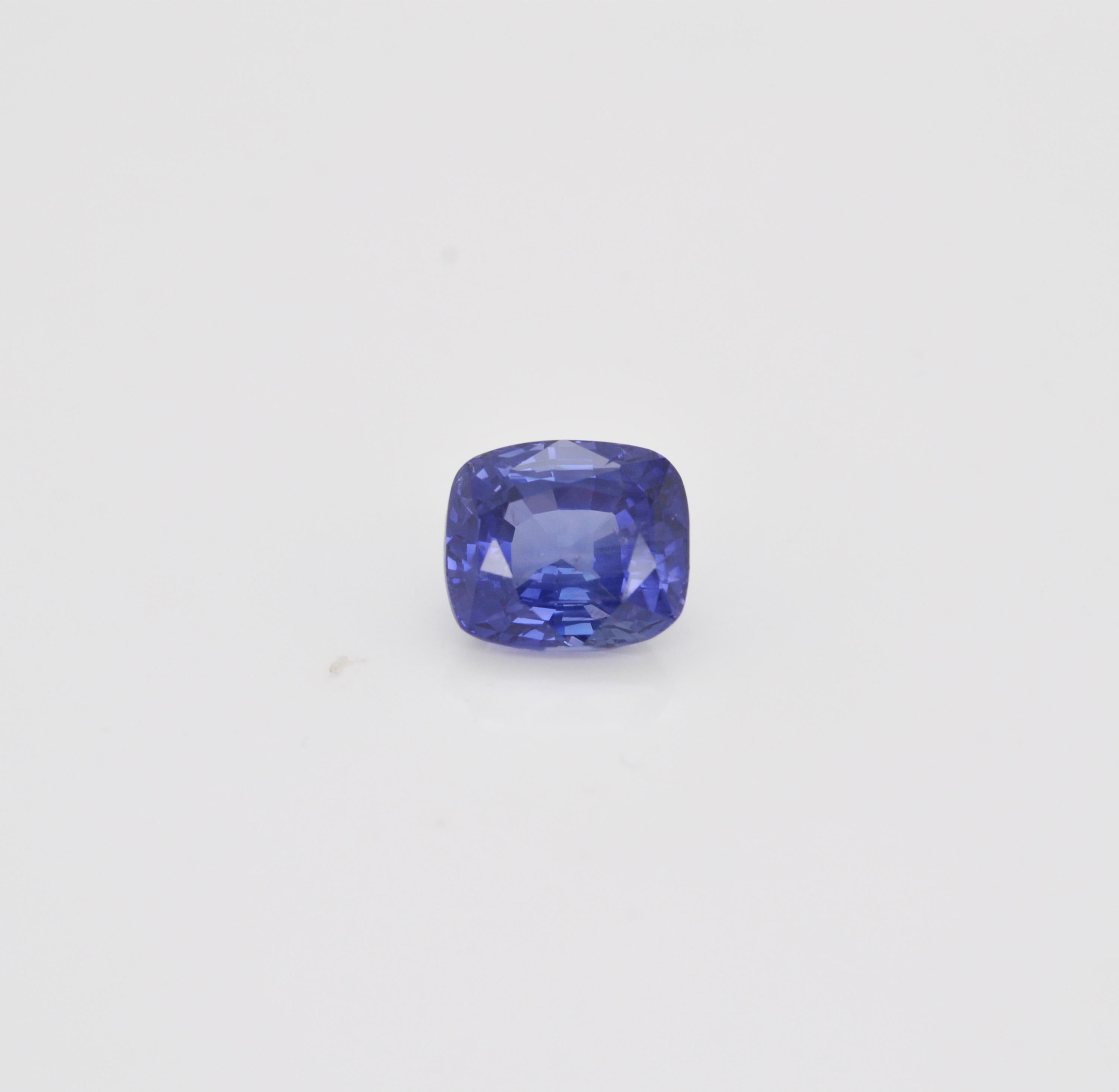 4,10 Karat Natürlicher Ceylon Sri Lanka Blauer Saphir Cushion Cut Edelstein (Zeitgenössisch)