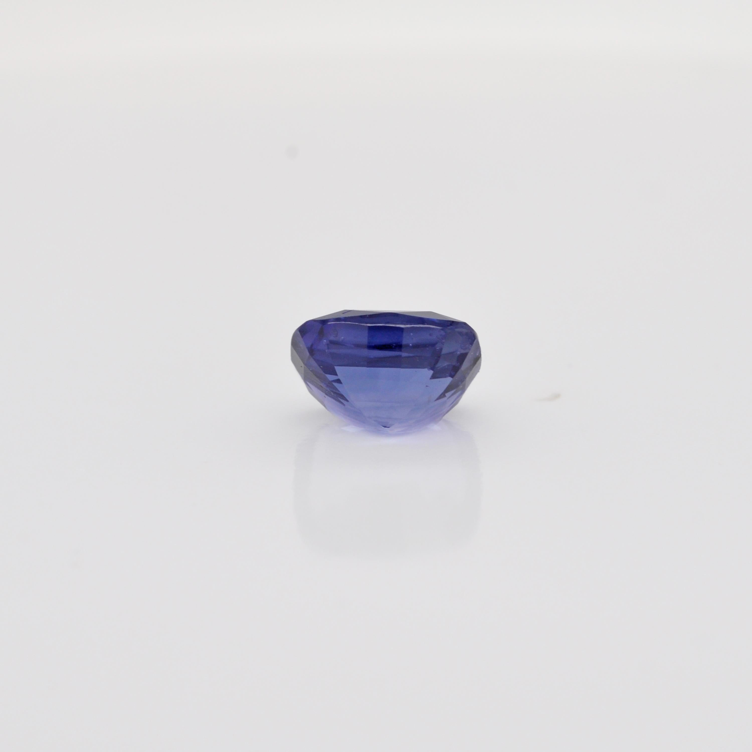 4,10 Karat Natürlicher Ceylon Sri Lanka Blauer Saphir Cushion Cut Edelstein im Zustand „Neu“ in Jaipur, Rajasthan