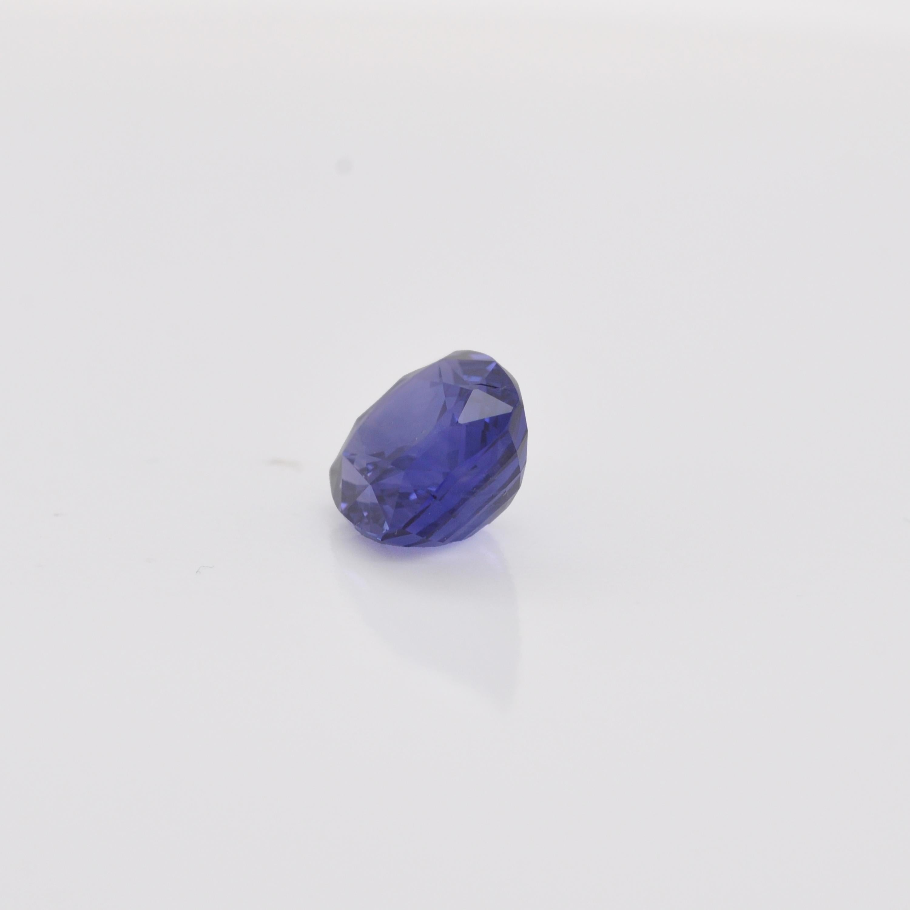 4,10 Karat Natürlicher Ceylon Sri Lanka Blauer Saphir Cushion Cut Edelstein für Damen oder Herren