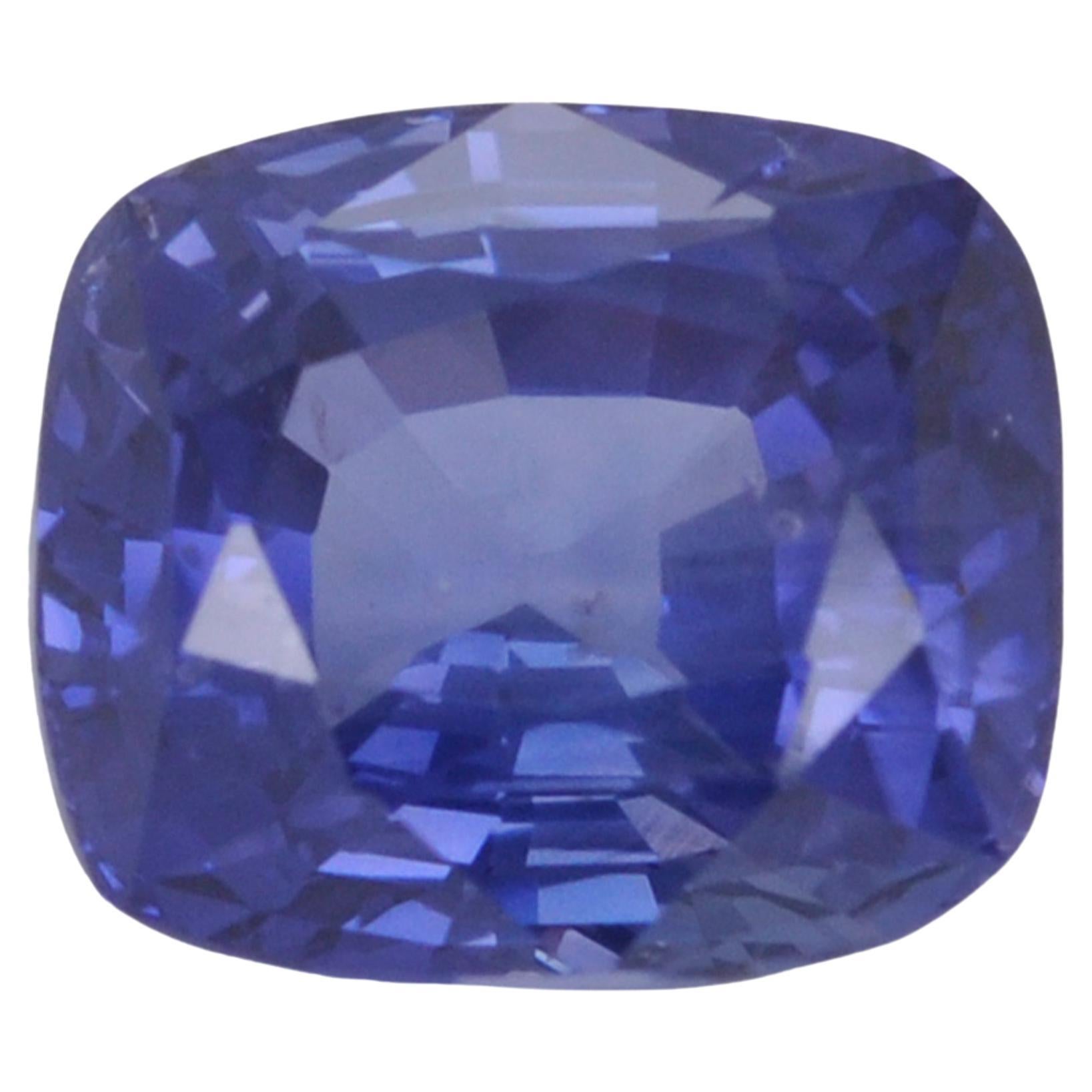 4,10 Karat Natürlicher Ceylon Sri Lanka Blauer Saphir Cushion Cut Edelstein