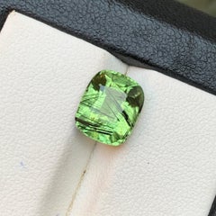 4.10 Carat Natural Green Peridot with Dense Ludwigite-Type Needle Inclusions