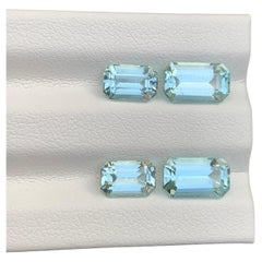 4.10 Carat 2 Set Of Pairs Natural Loose Aquamarine