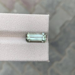 4.10 Carat Natural Loose Greenish Amethyst Stone Emerald Cut African Gemstone