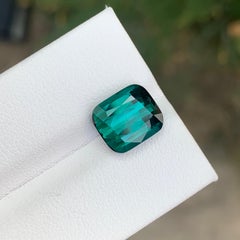 4.10 Carat Natural Loose Lagoon Tourmaline Cushion Cut Gemstone