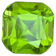 4.10 Carat Natural Loose Peridot Cushion Cut Gemstone