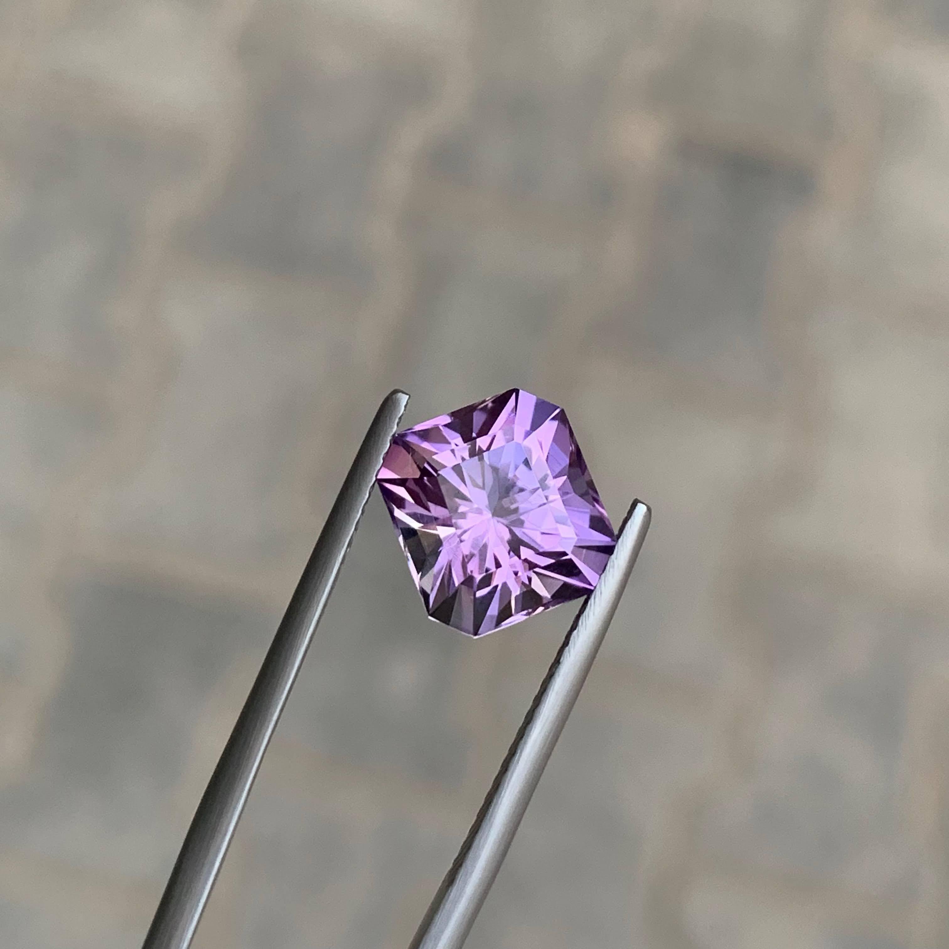 4.10 Carat Natural Loose Purple Amethyst Stone Custom Cut Brazilian Gemstone (pierre précieuse brésilienne taillée sur mesure) en vente 5