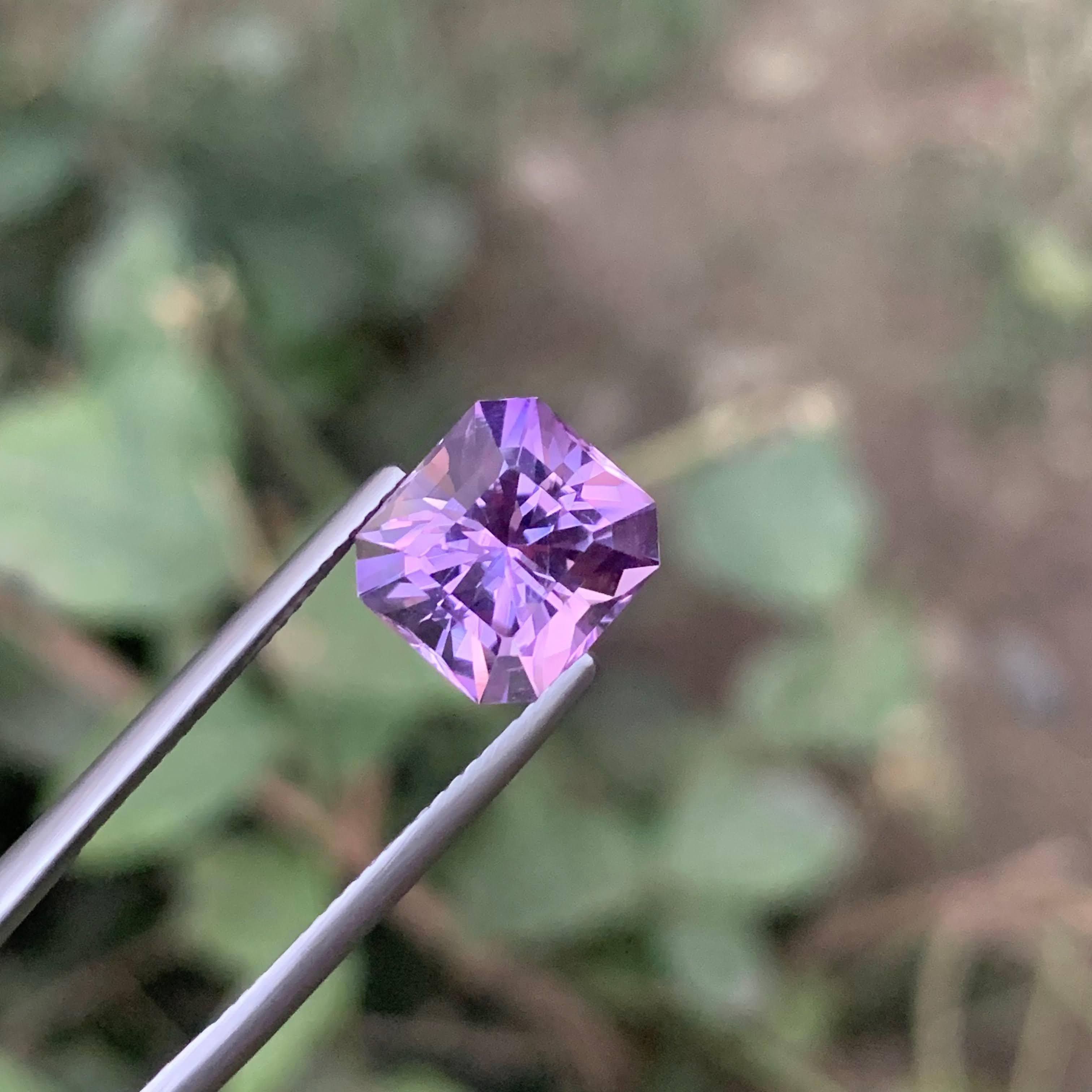 4.10 Carat Natural Loose Purple Amethyst Stone Custom Cut Brazilian Gemstone (pierre précieuse brésilienne taillée sur mesure) Neuf - En vente à Bangkok, TH