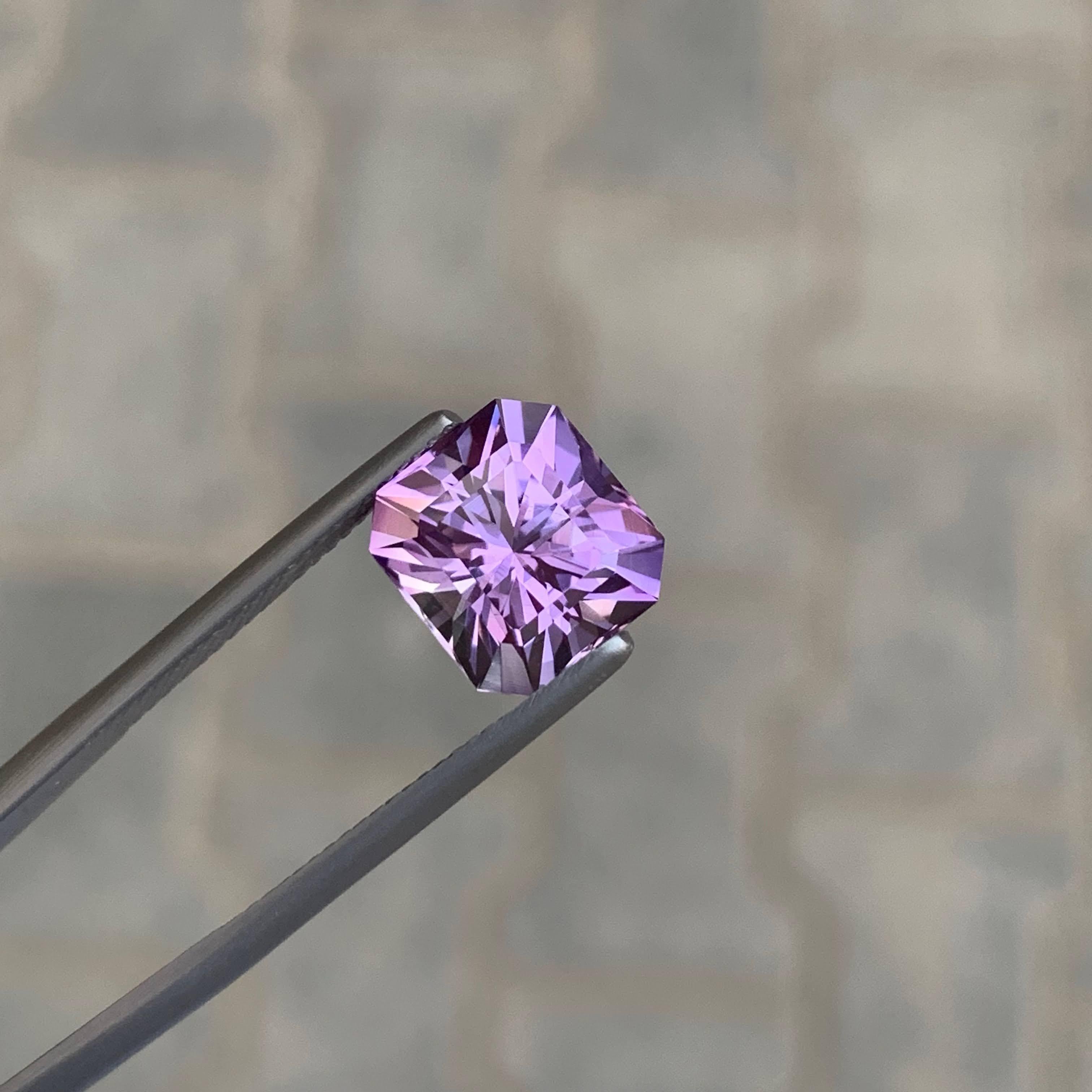 4.10 Carat Natural Loose Purple Amethyst Stone Custom Cut Brazilian Gemstone (pierre précieuse brésilienne taillée sur mesure) en vente 2