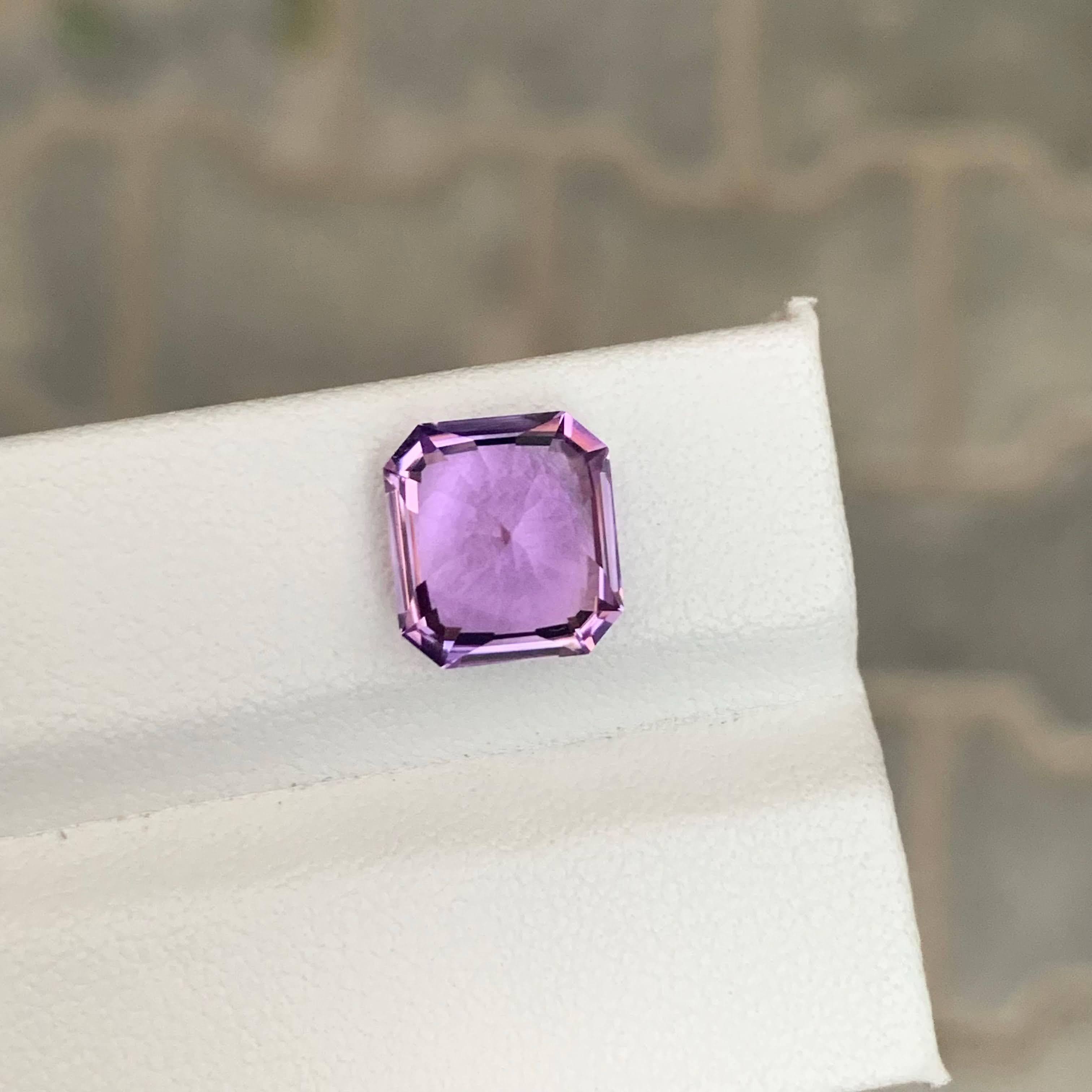 4.10 Carat Natural Loose Purple Amethyst Stone Custom Cut Brazilian Gemstone (pierre précieuse brésilienne taillée sur mesure) en vente 3