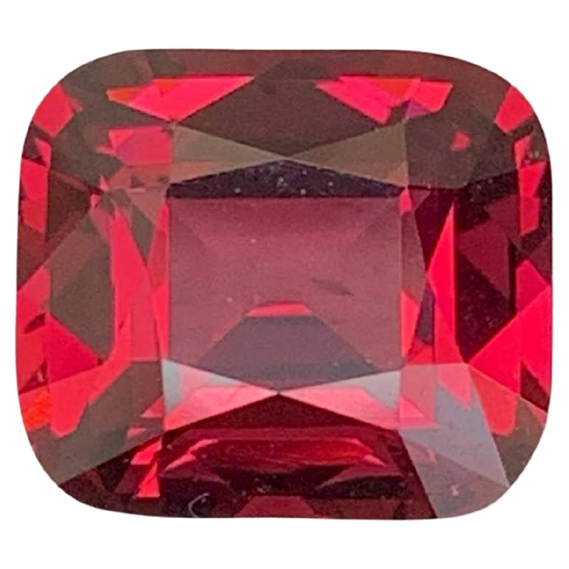 4.10 carati di granato rosso naturale sciolto, pietra tagliata a cuscino, gemma della Tanzania
