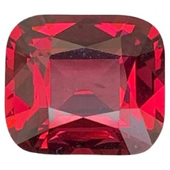 4.10 carati di granato rosso naturale sciolto, pietra tagliata a cuscino, gemma della Tanzania