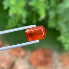 4.10 Carat Natural Loose Smoky Hessonite Garnet Emerald Shape Gem For Jewellery